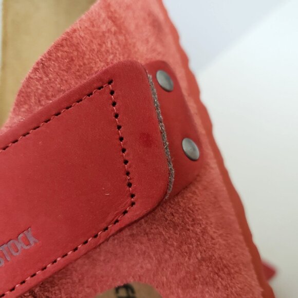 Birkenstock Uji Double Strap Slide Sandals Sienna Red Narrow - Picture 6 of 7